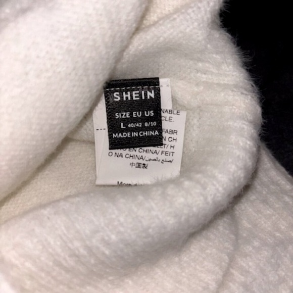 SHIEN Cowl Neck White Sweater - Picture 3 of 3